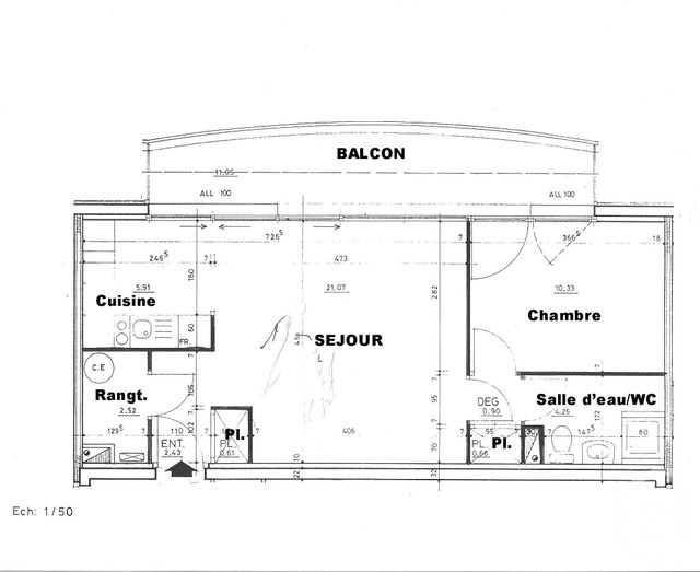 Afficher la photo en grand Appartement F2 à louer - 2 pièces - 47.42 m2 - ROMORANTIN LANTHENAY - 41 - CENTRE - Century 21 Sologne Immobilier